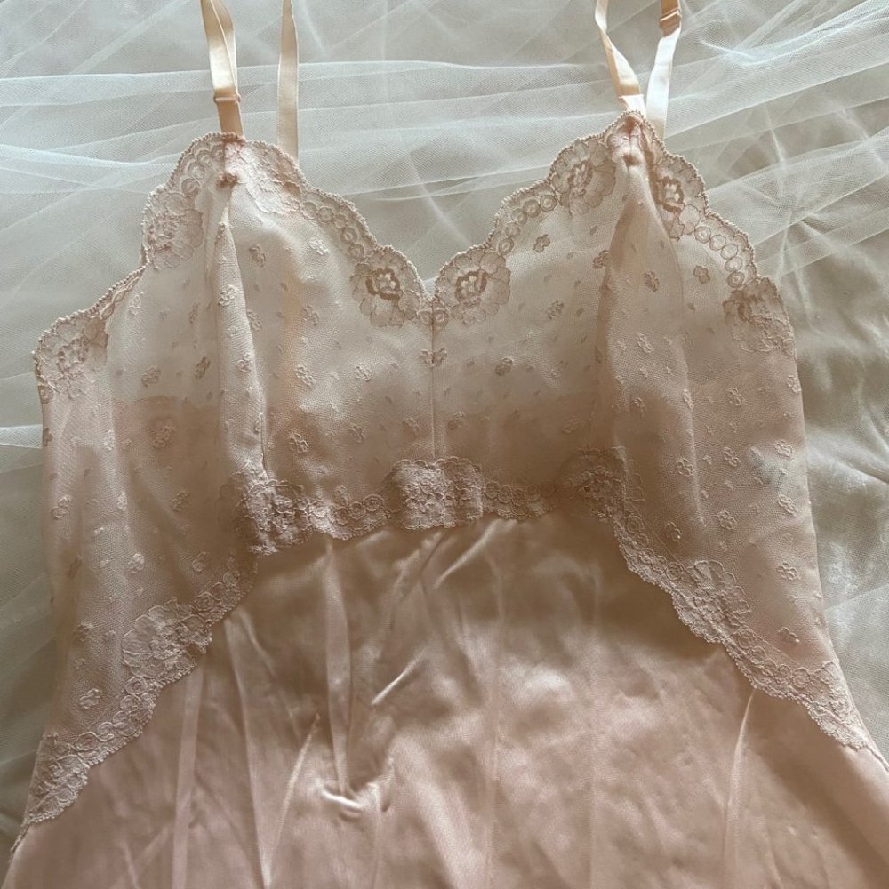 Vintage Blush Slip Dress